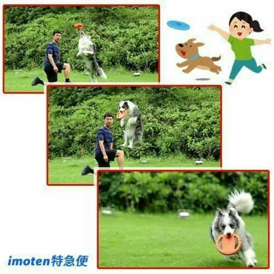 犬用フリスビー　ドッグフリスビー　投げるおもちゃ ストレス解消 オレンジ ① その他のペット用品(犬)の商品写真