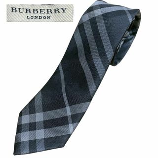 現行タグ✨Burberry ネクタイ　ノバチェック　ブラック　グレー　ビジネス