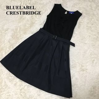 BLUE LABEL CRESTBRIDGE - ブルーレーベルクレストブリッジ　ワンピース　フリル　チェック　ベルト付き