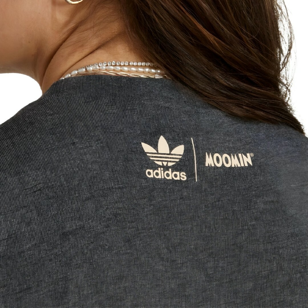 adidas(アディダス)のadidas‪‪×ムーミン★オーバーサイズ Tシャツワンピース★M★レディース レディースのワンピース(ミニワンピース)の商品写真