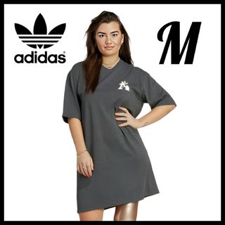 アディダス(adidas)のadidas‪‪×ムーミン★オーバーサイズ Tシャツワンピース★M★レディース(ミニワンピース)