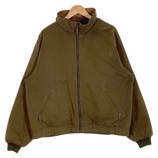 エルエルビーン(L.L.Bean)の90's L.L.Bean エルエルビーン コットンキャンバス ジップアップ リブブルゾン グリーン ウールライナー Size L(ブルゾン)