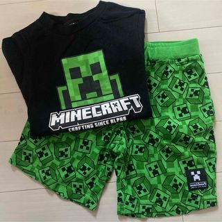 Minecraft - 【美品】マイクラ　120 半袖Tシャツ＋ハーフパンツ　(クリーパー)