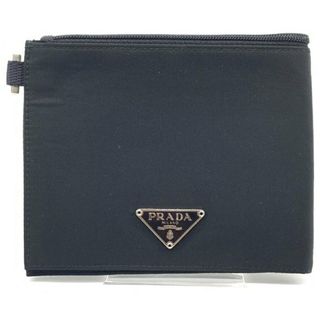 PRADA プラダ ナイロン 二つ折り財布 ブラック マジックテープ ファスナー