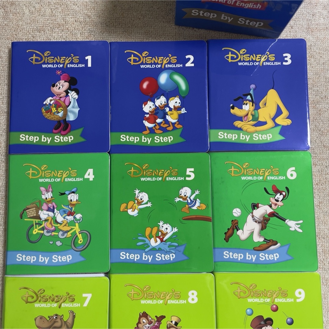 Disney(ディズニー)のディズニー英語システムDWE step by step 12枚セット　青箱付き エンタメ/ホビーのCD(キッズ/ファミリー)の商品写真