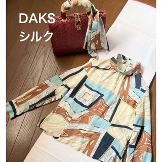 ダックス(DAKS)のused  DAKS リボンスカーフ付き エレガントなシルクブラウス(シャツ/ブラウス(長袖/七分))