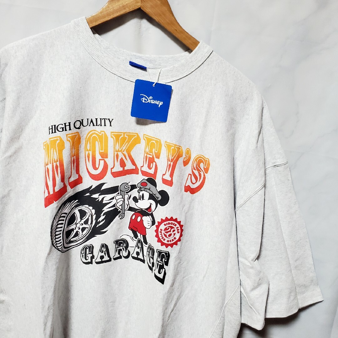 Disney(ディズニー)の新品 ディズニー tシャツ ミッキー レトロ 半袖 リバーシウェーブ バイク 車 メンズのトップス(Tシャツ/カットソー(半袖/袖なし))の商品写真