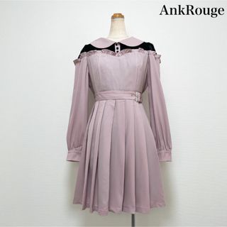 アンクルージュ(Ank Rouge)のAnk Rouge レースタックワンピース ピンク 地雷系 量産型 カワイイ♡(ひざ丈ワンピース)