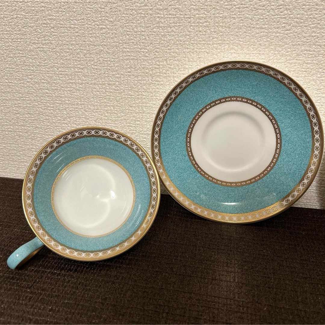 WEDGWOOD(ウェッジウッド)のウェッジウッド　ユーランダー　パウダーターコイズ　ピオニー　カップ&ソーサー インテリア/住まい/日用品のキッチン/食器(食器)の商品写真