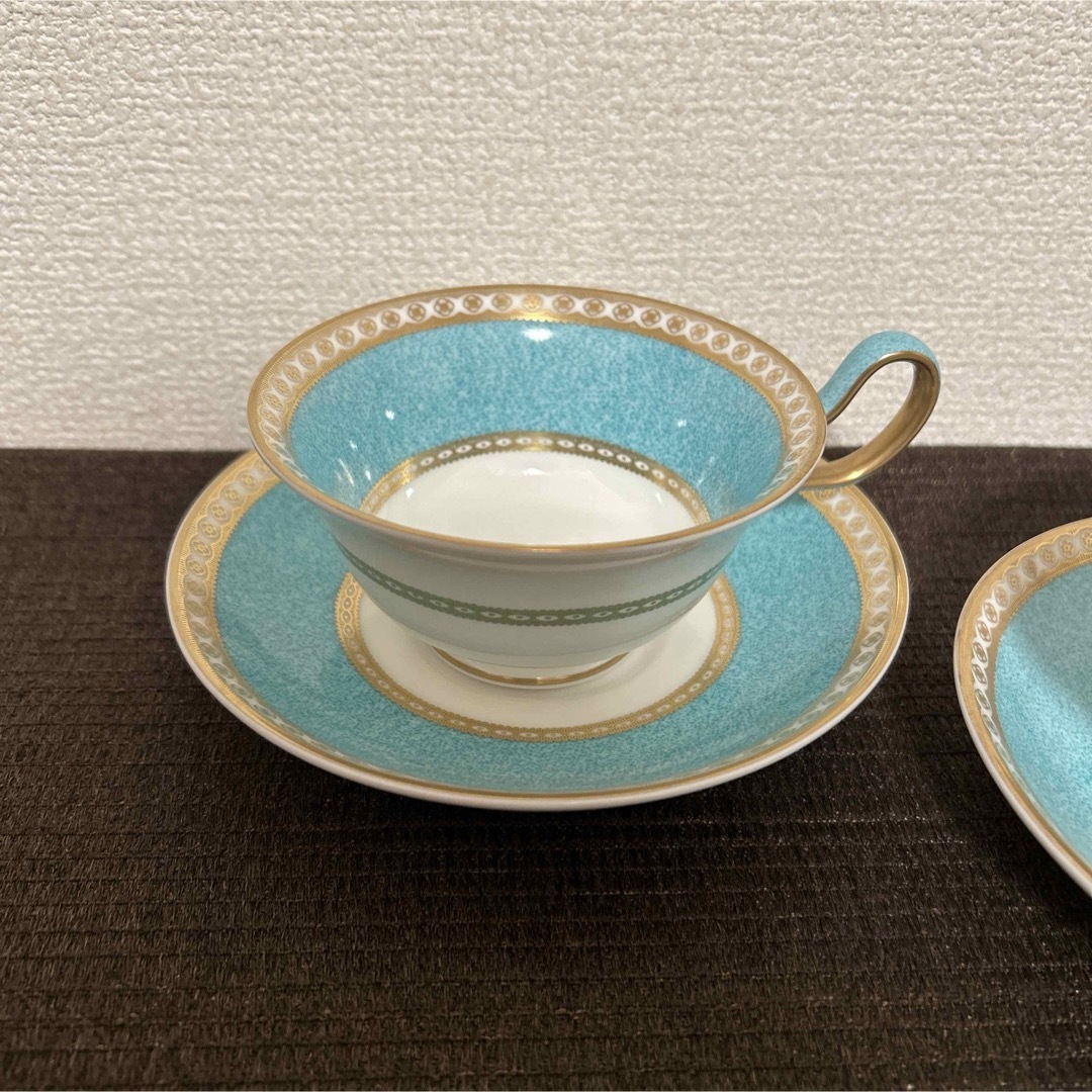 WEDGWOOD(ウェッジウッド)のウェッジウッド　ユーランダー　パウダーターコイズ　ピオニー　カップ&ソーサー インテリア/住まい/日用品のキッチン/食器(食器)の商品写真