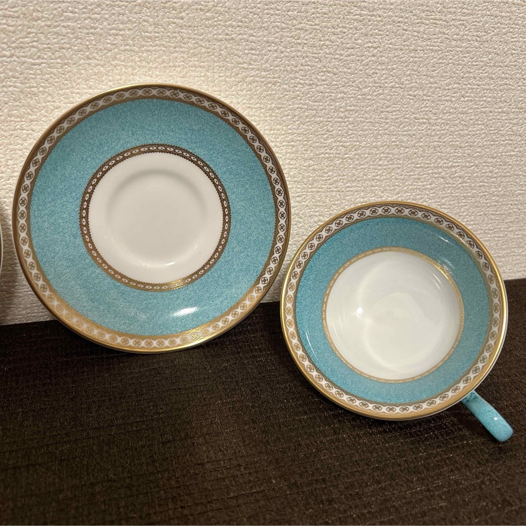 WEDGWOOD(ウェッジウッド)のウェッジウッド　ユーランダー　パウダーターコイズ　ピオニー　カップ&ソーサー インテリア/住まい/日用品のキッチン/食器(食器)の商品写真