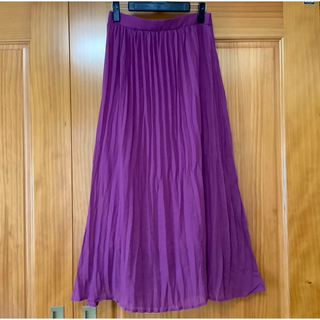 グレイル(GRL)のGRL プリーツスカート 紫(ロングスカート)