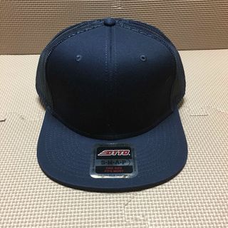 オットーキャップ(OTTO CAP)の新品 OTTO コットンツイルフラットバイザーメッシュキャップのネイビー 紺(キャップ)