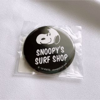 SNOOPY - スヌーピー サーフショップ限定 ロゴ 缶バッジ ブラック 新品未開封 送料込み★