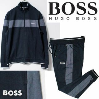 ヒューゴボス(HUGO BOSS)の新品 ヒューゴボス カラーブロックトラックジャケット セットアップ XL相当 紺(その他)