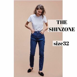 ザシンゾーン THE SHINZONE スリムカットオフデニムパンツ 32 青