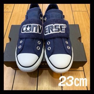 コンバース(CONVERSE)の✨新品✨コンバース　オールスター　パイルバンド　ネイビー　スリッポン　ビッグロゴ(スニーカー)