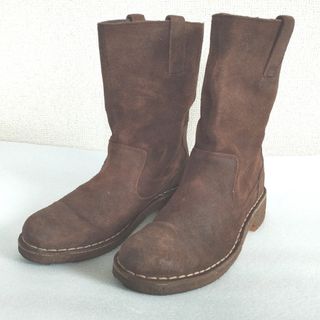 クラークス(Clarks)のクラークス　ペコスブーツ　本革スエード　バイク　オートバイ　レディース(ブーツ)