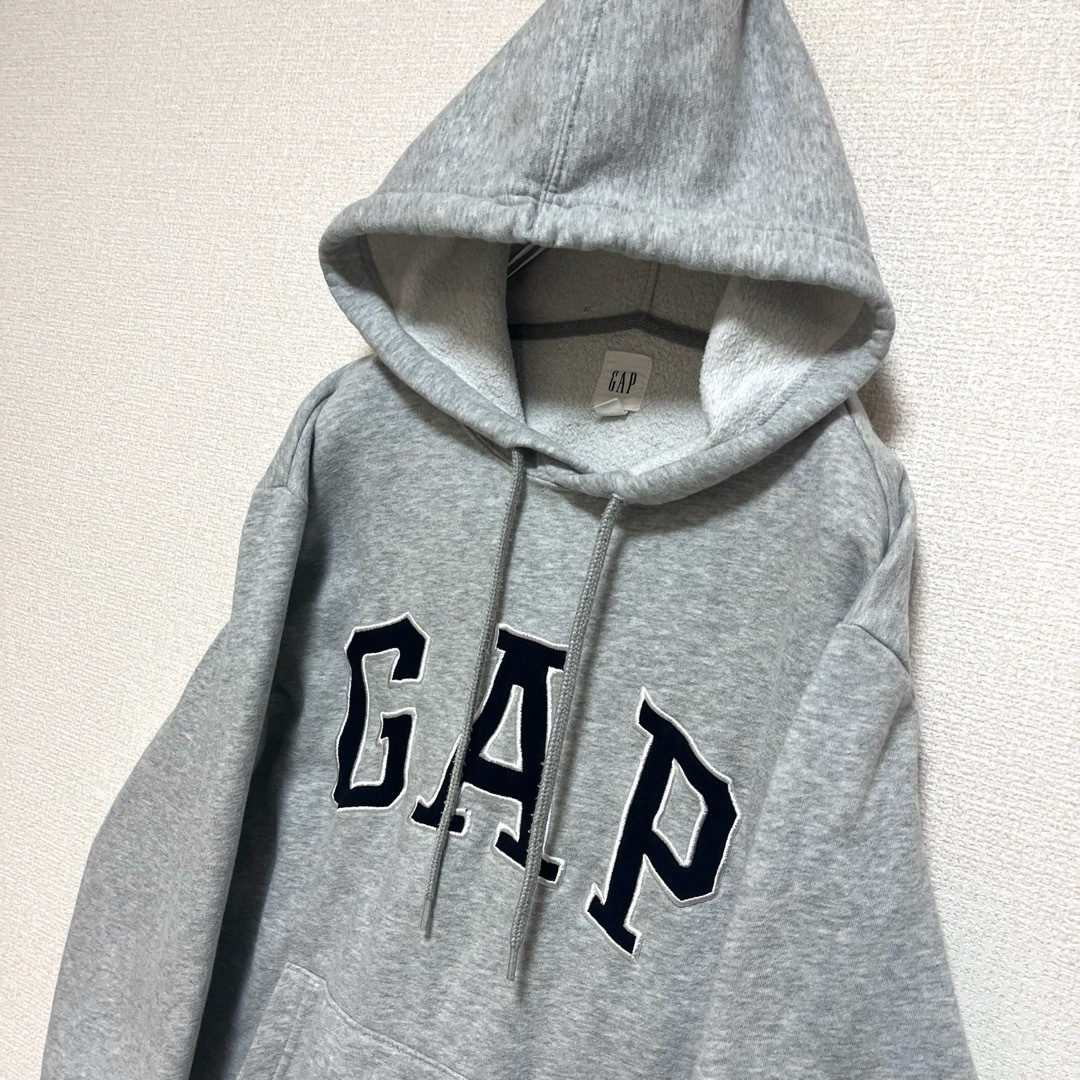 GAP(ギャップ)のGAP ギャップ パーカー フーディ グレー でかロゴ XS メンズのトップス(パーカー)の商品写真