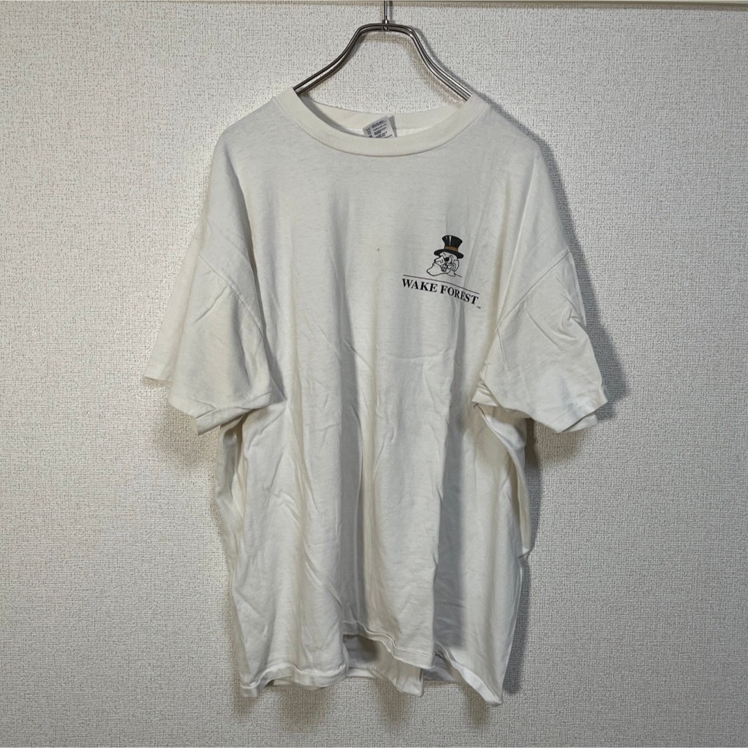 DELTA(デルタ)の【デルタ】USA製半袖Tシャツ　カレッジロゴ　バスケボール　白T　F9 メンズのトップス(Tシャツ/カットソー(半袖/袖なし))の商品写真