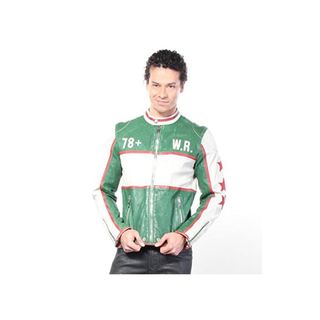 ディーゼル(DIESEL)のDIESEL レーシングジャケット L L-Racing Jacket グリーン(レザージャケット)