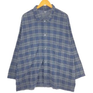 ラルフローレン(Ralph Lauren)の古着 ラルフローレン Ralph Lauren POLO by Ralph Lauren 長袖 ライトネルチェックシャツ メンズXL /eaa440477(シャツ)