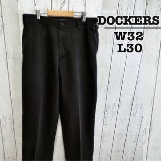 リーバイス(Levi's)のDOCKERS　チノパンスラックス　ワークパンツ　ブラック　W32　USA古着(チノパン)