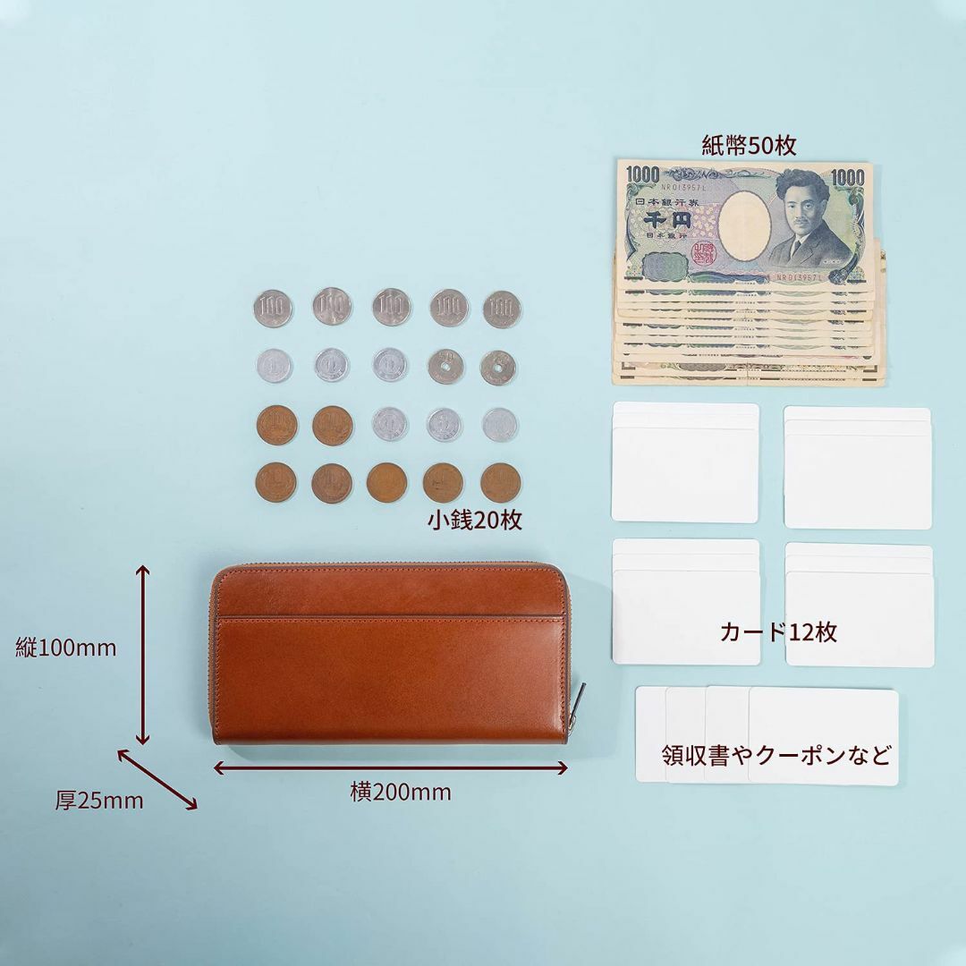 色:グリーンメンズ 長財布 日本製 栃木レザー 一流の財布職人が作る 本革  メンズのバッグ(その他)の商品写真