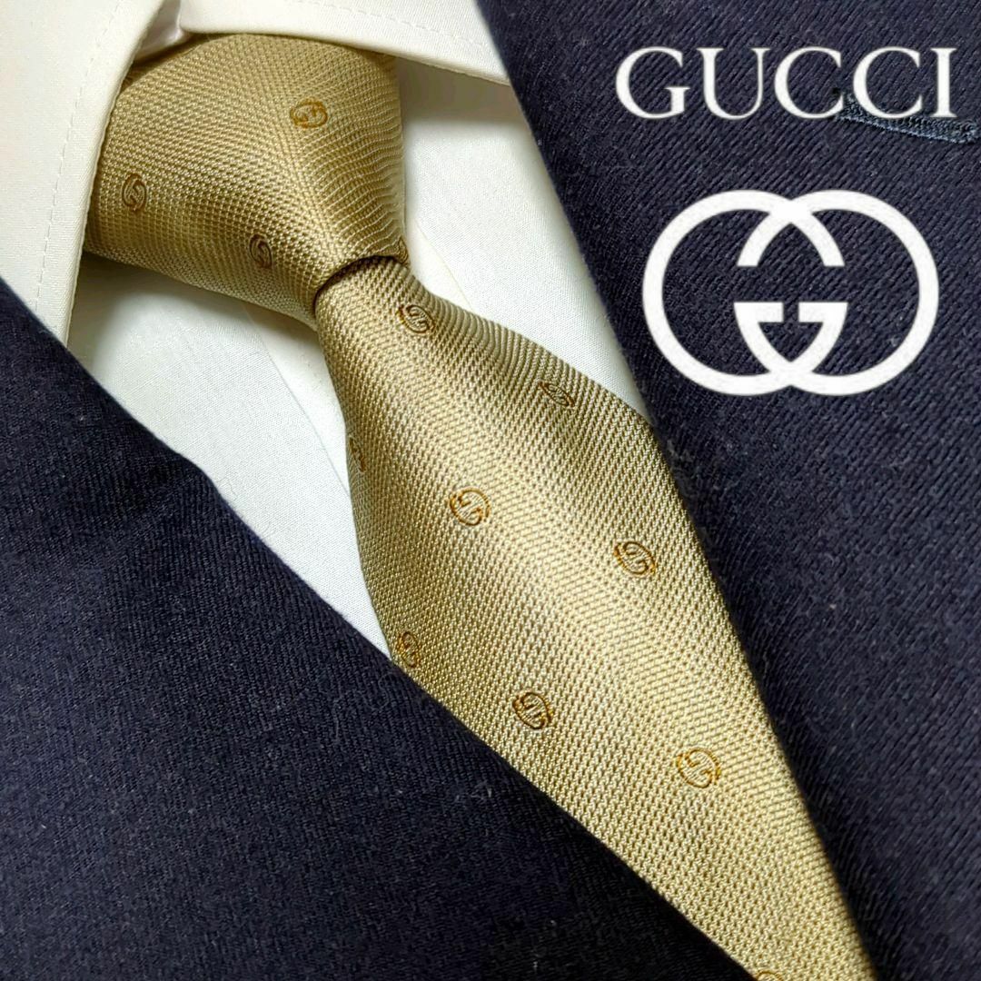 GUCCI - グッチ ネクタイ インターロッキング Gロゴ ハイ GUCCI - グッチ ネクタイ インターロッキング Gロゴ ハイ