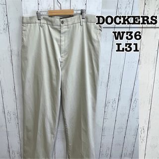 リーバイス(Levi's)のDOCKERS　チノパン　コットンパンツ　ホワイトグレー　W36　USA古着(チノパン)