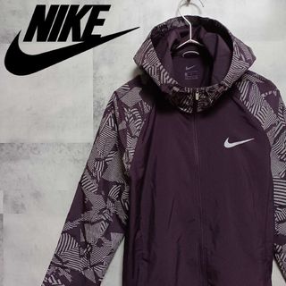 ナイキ(NIKE)のNIKE ナイキ レディースウィンドブレーカー M ダークパープル スポーツ(ナイロンジャケット)