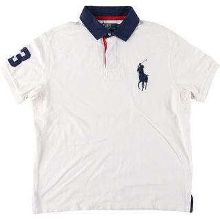 ラルフローレン(Ralph Lauren)の古着 ラルフローレン Ralph Lauren POLO by Ralph Lauren CUSTOM FIT ビッグポニー 半袖 ラガーシャツ メンズXL /eaa444248(ポロシャツ)