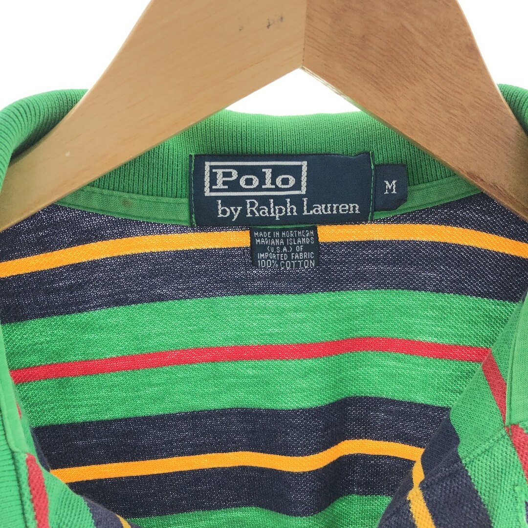 Ralph Lauren(ラルフローレン)の古着 ラルフローレン Ralph Lauren POLO by Ralph Lauren 半袖 ボーダー ポロシャツ メンズM /eaa381265 メンズのトップス(ポロシャツ)の商品写真