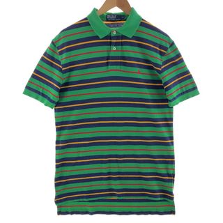 ラルフローレン(Ralph Lauren)の古着 ラルフローレン Ralph Lauren POLO by Ralph Lauren 半袖 ボーダー ポロシャツ メンズM /eaa381265(ポロシャツ)