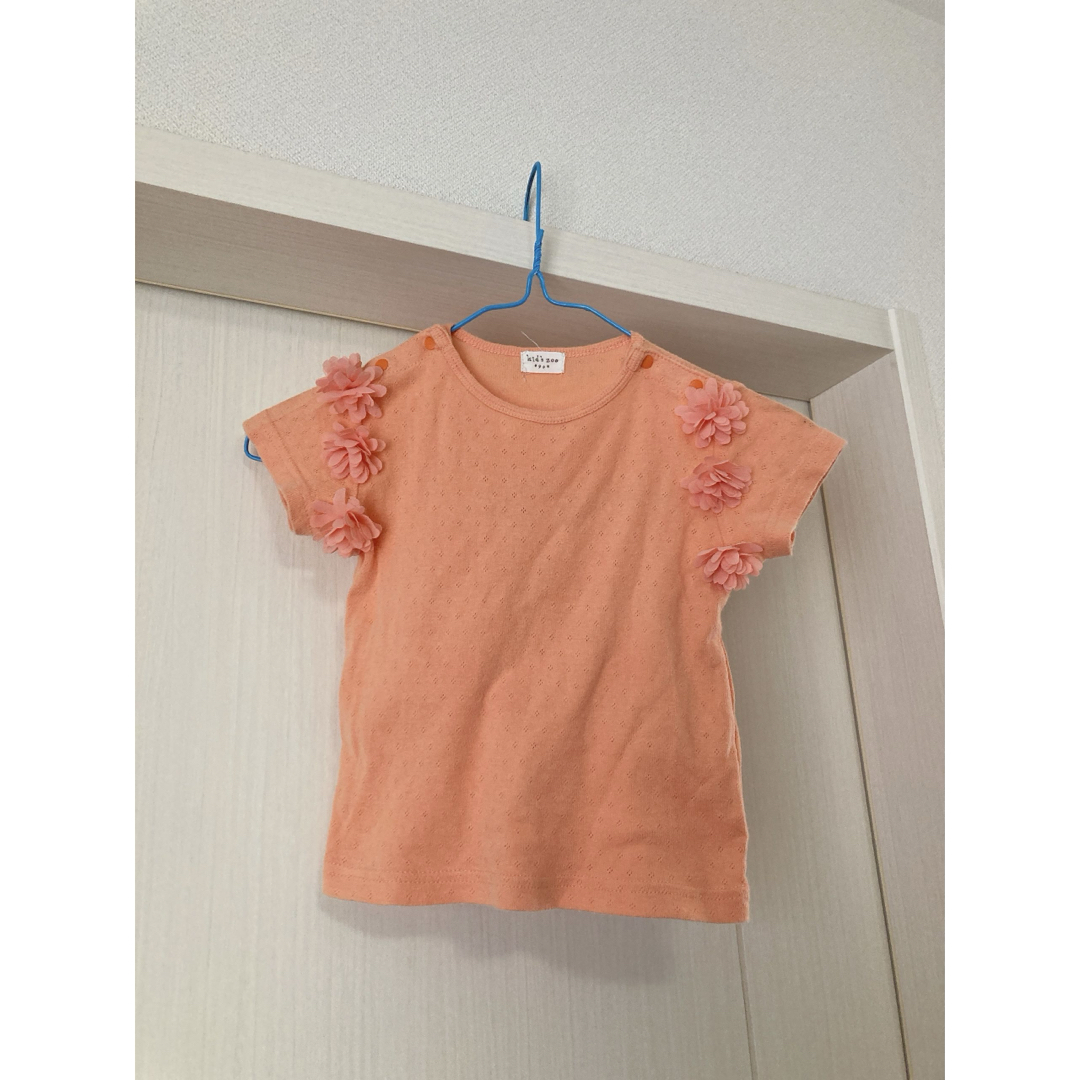 kid’s zoo(キッズズー)のキッズズー　90センチ　半袖シャツ　花　モチーフ キッズ/ベビー/マタニティのキッズ服男の子用(90cm~)(Tシャツ/カットソー)の商品写真