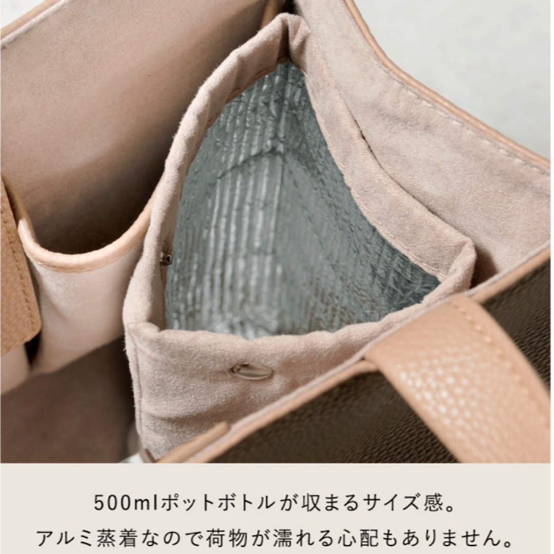 【 保温冷ポケット付き 】トートバッグ 小さめ レディース ミニトート レディースのバッグ(トートバッグ)の商品写真