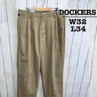 リーバイス(Levi's)のDOCKERS　チノパン　スラックス　ワークパンツ　ベージュ　W32　USA古着(チノパン)