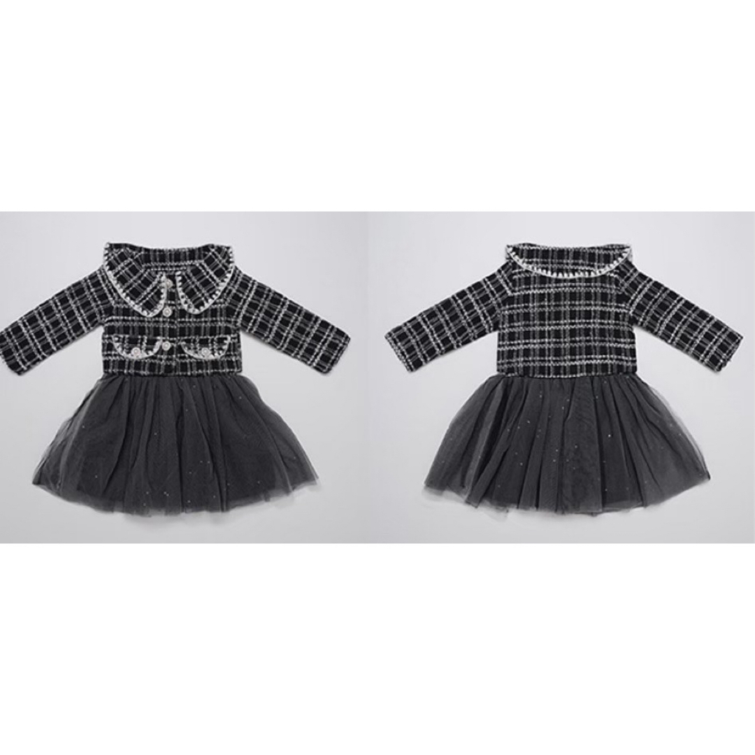 【SALE】フォーマル　ワンピース　ジャケット　ツィード　チュール　女の子 キッズ/ベビー/マタニティのキッズ服女の子用(90cm~)(ワンピース)の商品写真