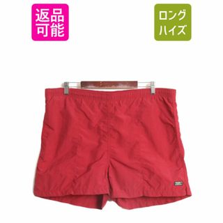 L.L.Bean - 90s エルエルビーン ナイロン ショート パンツ メンズ M / 古着 90年代 オールド LLBean アウトドア 短パン ワンポイント ライナー付き 赤