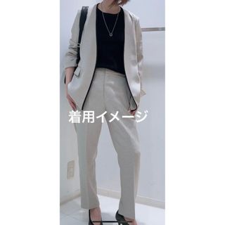 THE SUIT COMPANY - スーツカンパニー　リネン風Vカラーセットアップ