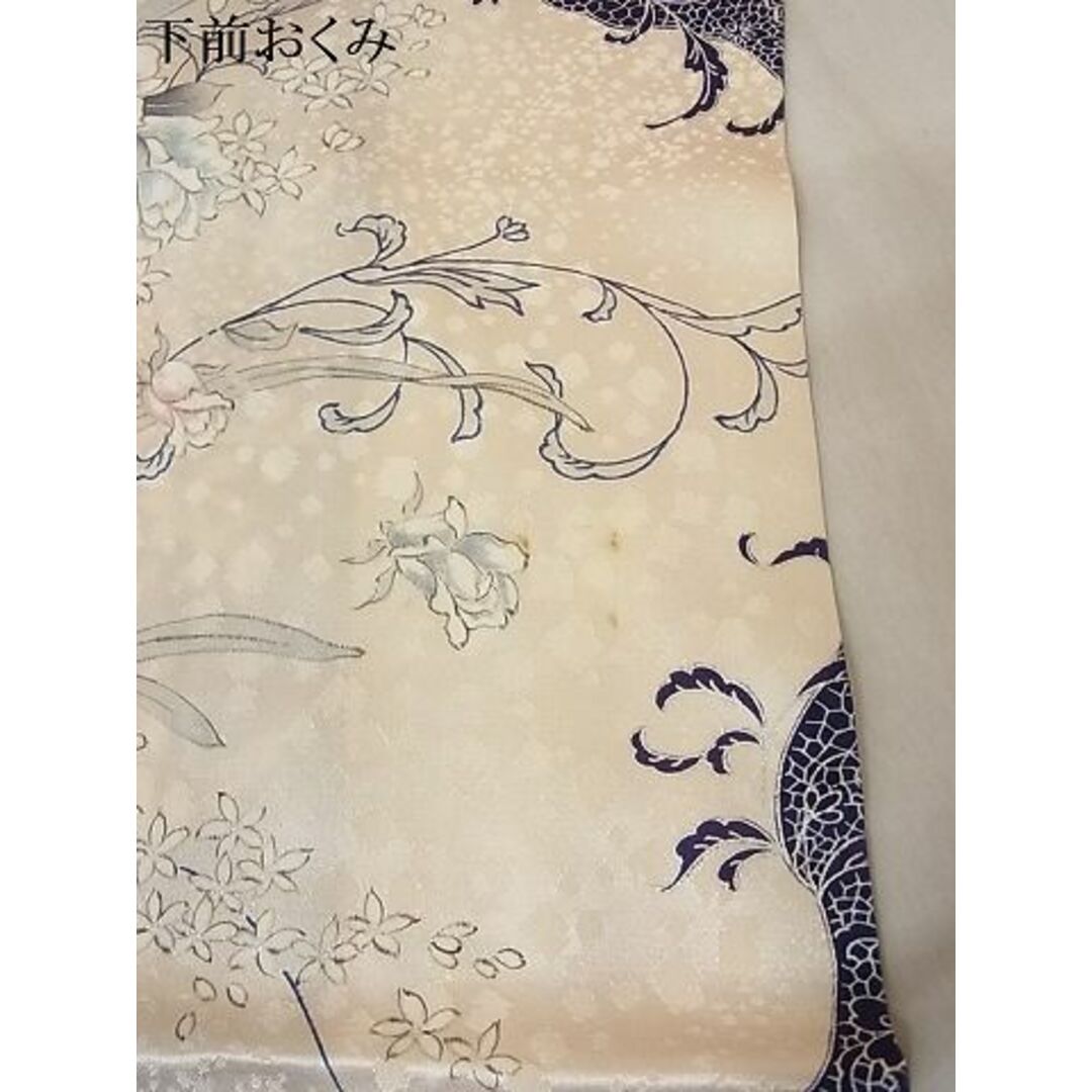 平和屋-こころ店■豪華振袖　飾花文　銀彩　正絹　逸品　AAAB8407Abr レディースの水着/浴衣(振袖)の商品写真