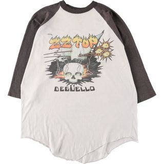 古着 80年代 ZZ TOP ズィーズィートップ 七分袖 ラグランTシャツ メンズM ヴィンテージ /eaa438377(Tシャツ/カットソー(半袖/袖なし))