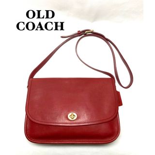 コーチ(COACH)の【美品】COACH オールドコーチ　ショルダーバッグ　レッド　H13-9790(ショルダーバッグ)