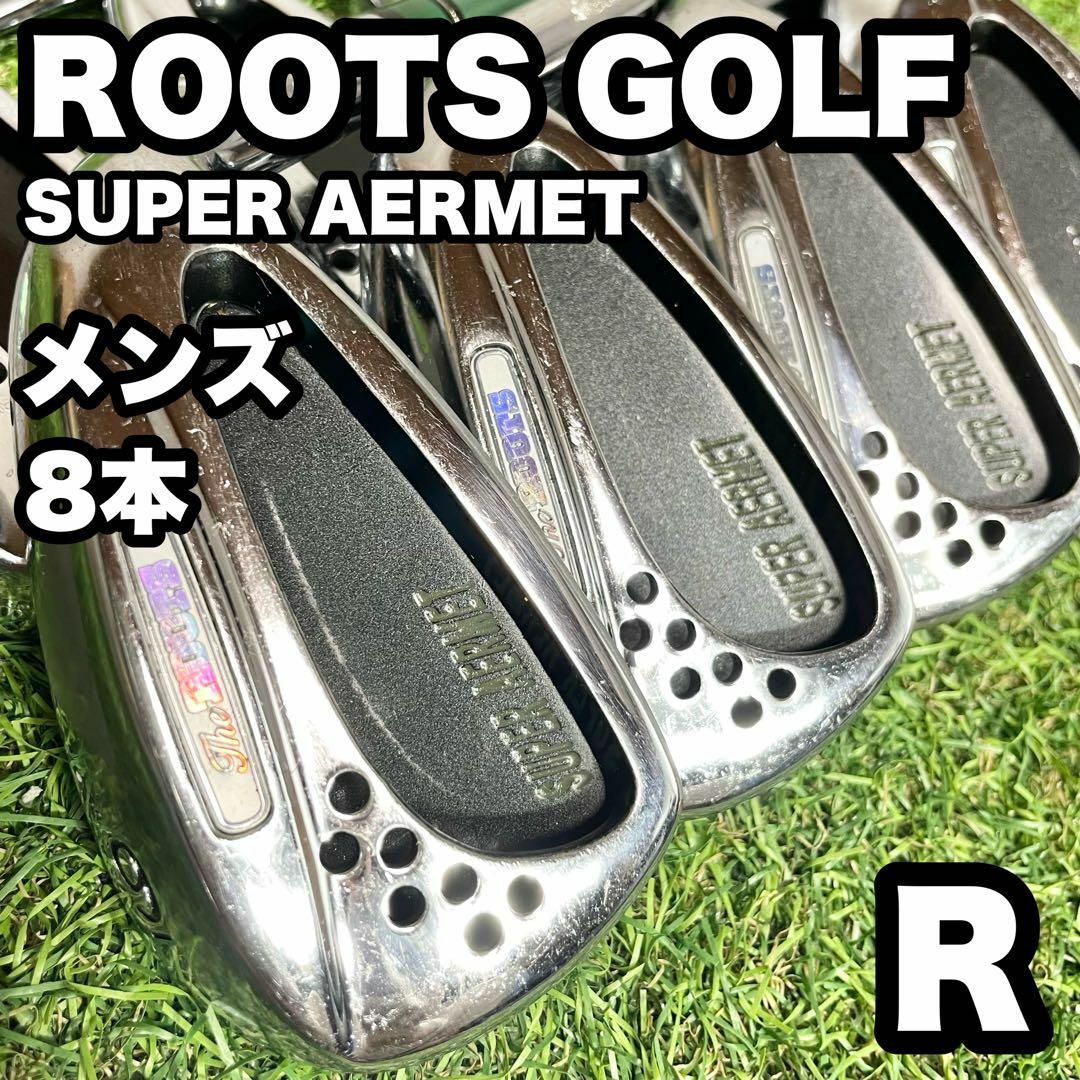 ROOTSGOLF SUPERAERMET アイアンセット 右 メンズ R 8本 スポーツ/アウトドアのゴルフ(クラブ)の商品写真