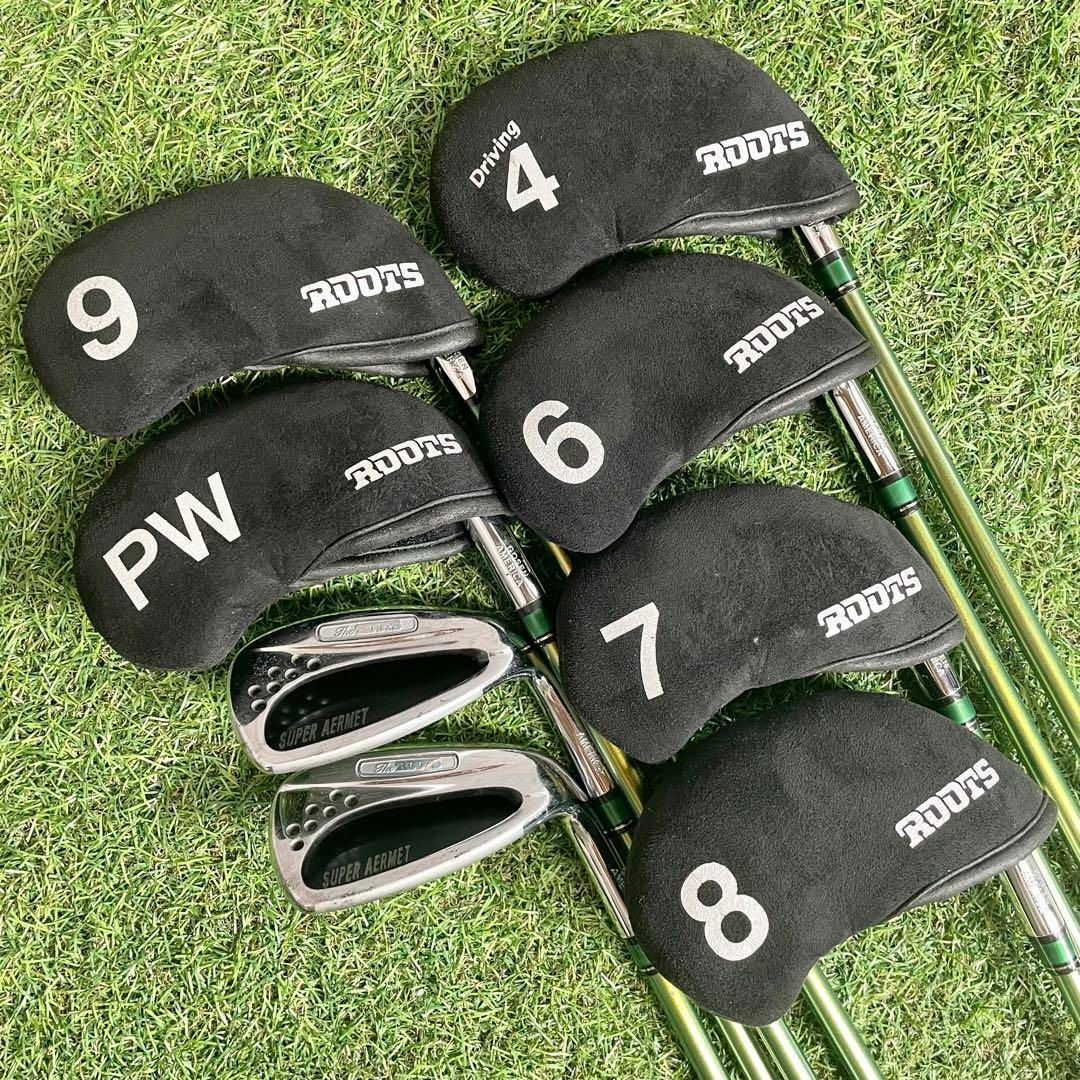 ROOTSGOLF SUPERAERMET アイアンセット 右 メンズ R 8本 スポーツ/アウトドアのゴルフ(クラブ)の商品写真