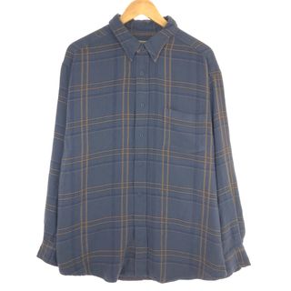 カーハート(carhartt)の古着 80年代 NWT NATURALS ヘリンボーン 長袖 ボタンダウン フランネルチェックシャツ メンズXXL ヴィンテージ /eaa440478(シャツ)