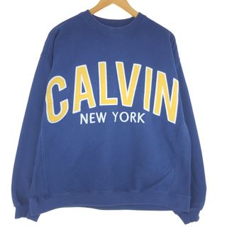 カルバンクライン(Calvin Klein)の古着 カルバンクライン Calvin klein JEANS RELAXED FIT ロゴスウェットシャツ トレーナー メンズS /eaa436776(スウェット)