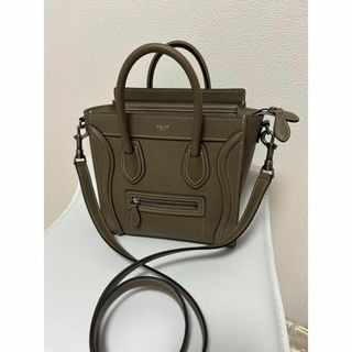 セリーヌ(celine)のCELINE セリーヌ ショルダーラゲージ ナノ ドラムドカーフスキン GREY(ショルダーバッグ)