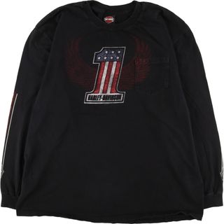 ハーレーダビッドソン(Harley Davidson)の古着 ハーレーダビッドソン Harley-Davidson ロングTシャツ ロンT メンズXXL /eaa438390(Tシャツ/カットソー(半袖/袖なし))