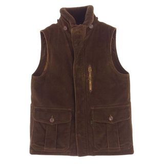 GERUGA ゲルガ ベスト GR-V-13 フード欠品 HOODED VEST コーデュロイ アローポケット チェーンボール 中綿ベスト ブラウン系 3【中古】(ベスト)